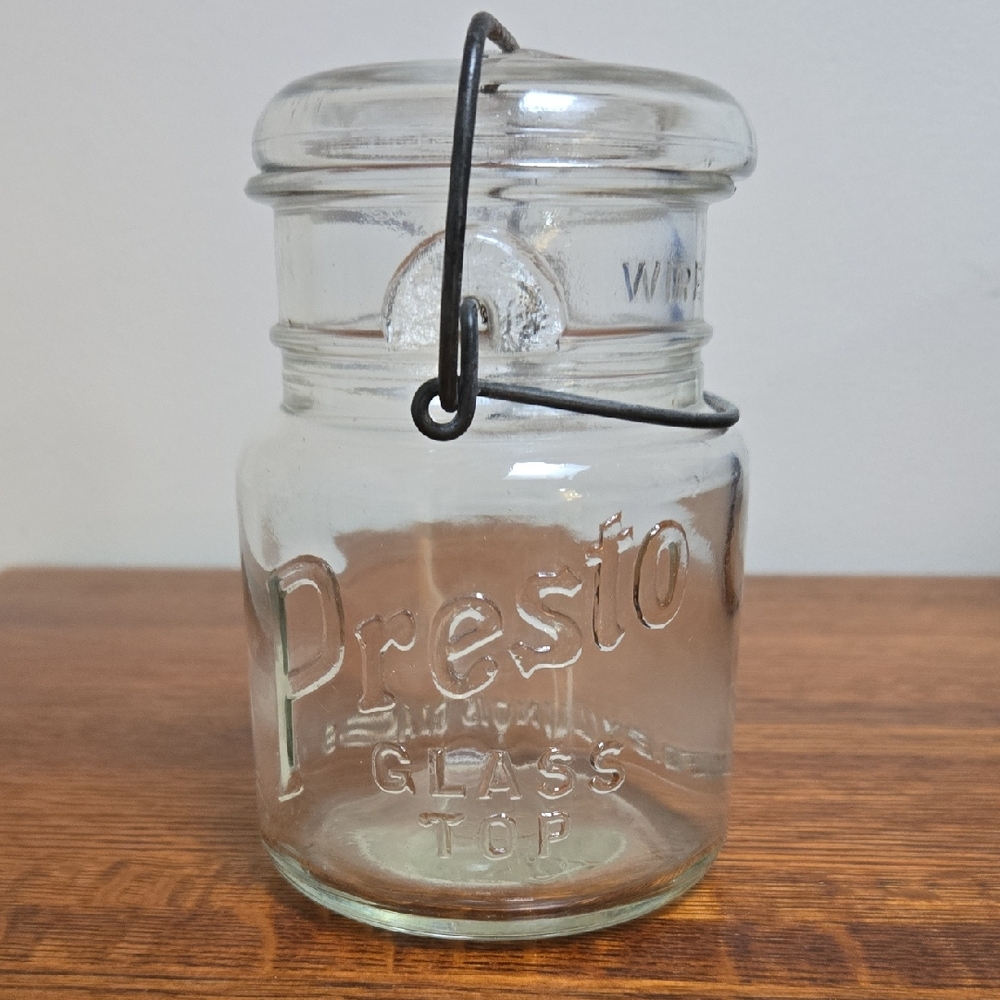 PRESTO Vintage Glass Top Jar with Lid